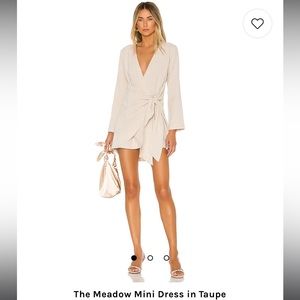L’Academie The Meadow Mini Dress in Taupe